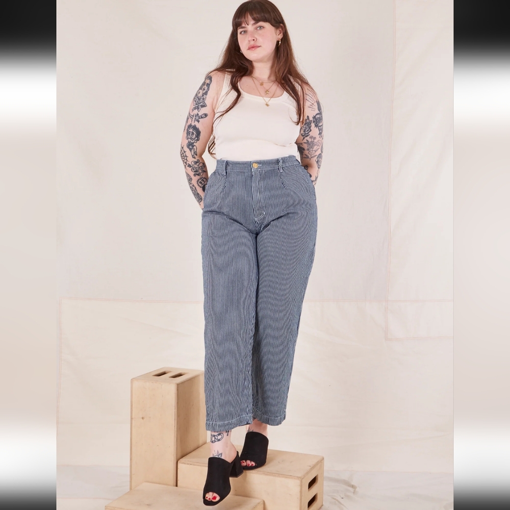 Big Bud Press Trouser Jeans Railroad Stripe Size Large